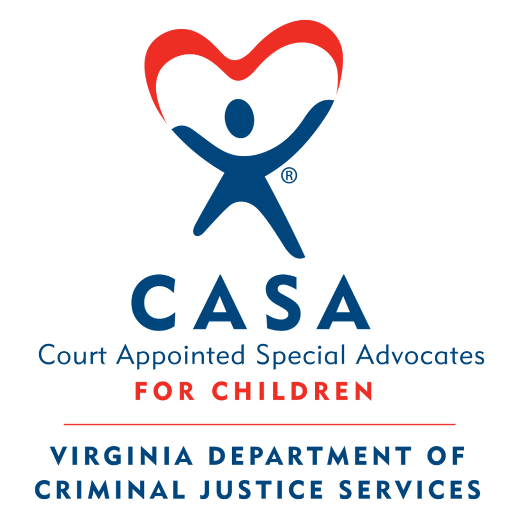 CASA (Court Appointed Special Advocates) logo for children, part of the mission and community page.