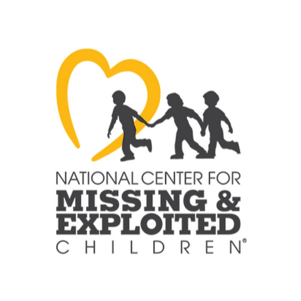 National Center for Missing & Exploited Children logo, featured on the mission and community page of Scents of Serenity Day Spa.