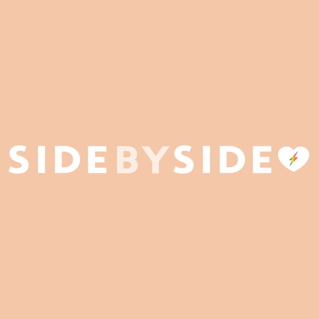 Side by Side logo, featured on the mission and community page of Scents of Serenity Day Spa.