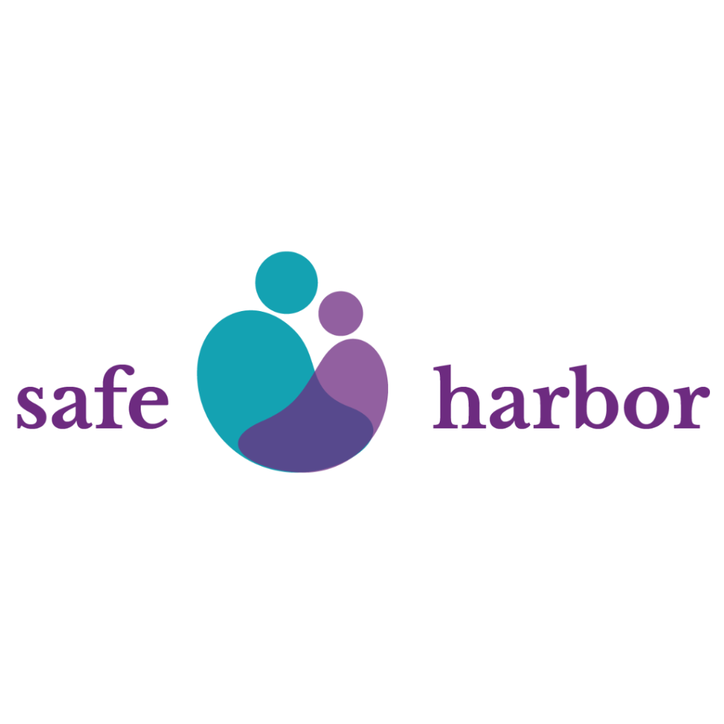 Safe Harbor logo featuring teal and purple figures, part of the mission and community page.