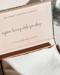 Organic Mulberry Silk Pillowcase, Scents of Serenity Spa Products